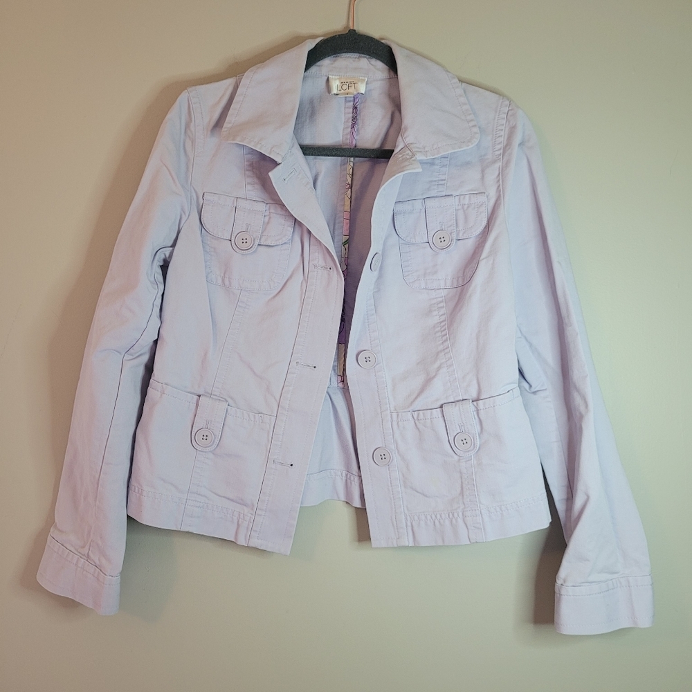 Loft Lilac Jean Jacket